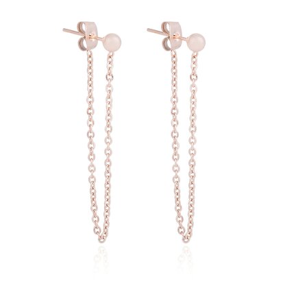 ROESTVRIJ STAAL CHAIN EARRING DOT