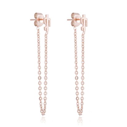 ROESTVRIJ STAAL CHAIN EARRING CACTUS