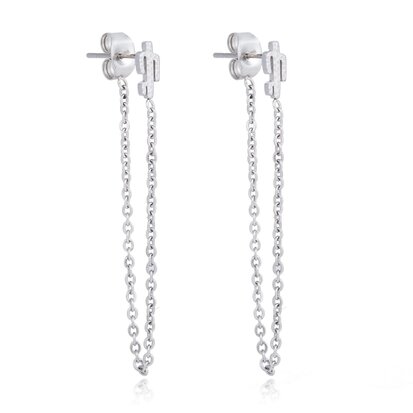 STAINLESS STEEL CHAIN ​​EARRING CACTUS