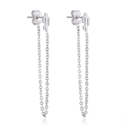 ROESTVRIJ STAAL CHAIN EARRING CACTUS