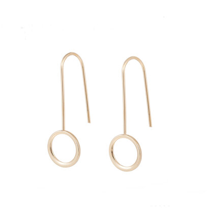 STAINLESS STEEL EARRING ROUND Color Gold