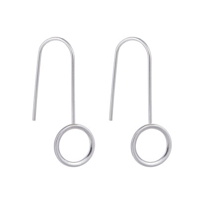 STAINLESS STEEL EARRING ROUND Color Silver