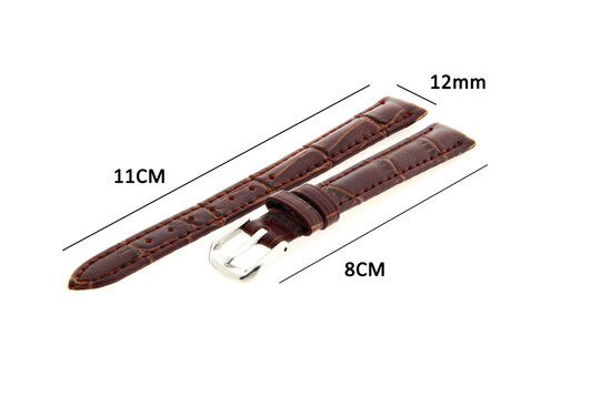 Watch Strap Leather 12mm Light Brown