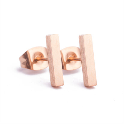 Ear Studs RVS  Kleur Rosé Goud