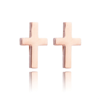 Ear Studs RVS  Kleur Rosé Goud