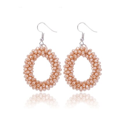 EARRING OF FACET GLASS BEADS