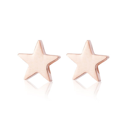  Ear Studs Stainless Steel Color Rose Gold