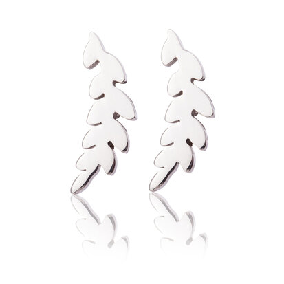 Ear Studs RVS kleur zilver