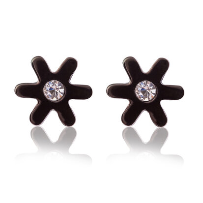 Ear Studs stainless steel color black