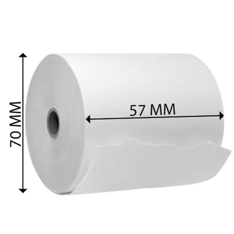 Thermische papierrol 57mm*70mm (5 stuk per pak)