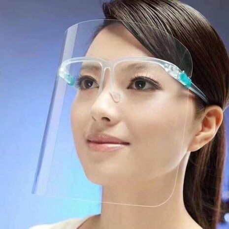 10 x Gezichtscherm Bril | Spatmasker | Gezichtmasker | Beschermkap voor gezicht | Face Shield