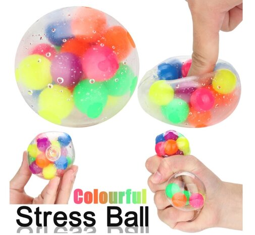 12 x Fidget Stress Ball rainbow