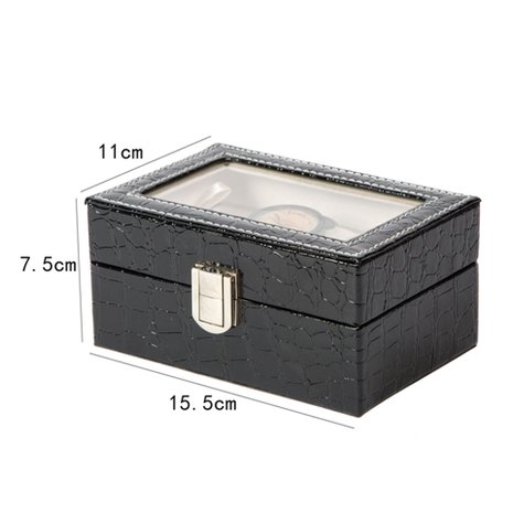  Luxury Leather Watch Display 3 Compartments