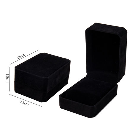 LUXURY BLACK VELVET JEWELRY BOX FOR BRACELET/WATCH