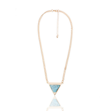 Statement Ketting - Driehoekige Marmer Look