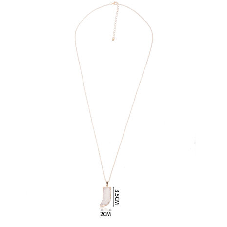 Statement Ketting met marmer look pendant 