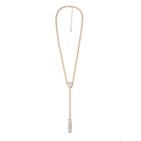 Statement Ketting - Marmer Look Pendant 