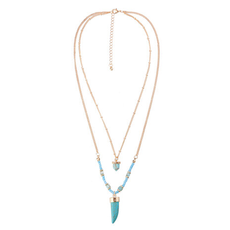 Statement Ketting - Marmer Look Pendant 