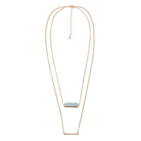 Statement Ketting - Marmer look pendants