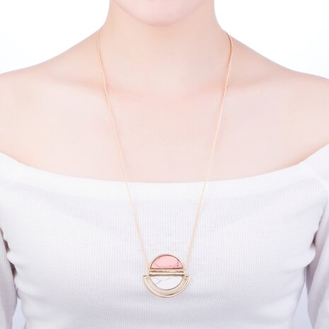 Statement Ketting - Moon & Sun Pendant 