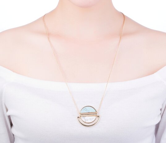 Statement Ketting - Moon & Sun Pendant 