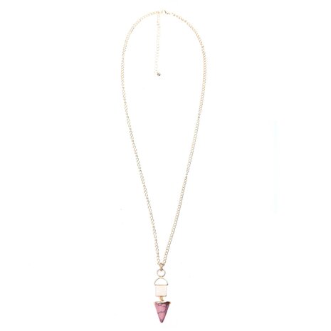 statement ketting - Marmer Look Pendant 