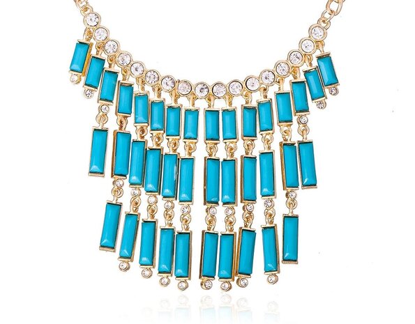 statement ketting - Marmer Look Pendant