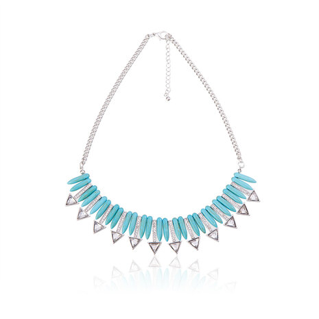 statement ketting - Marmer Look Pendants met Zirkonia's