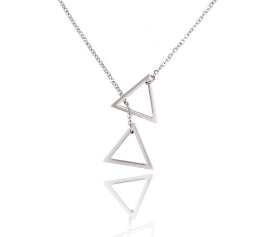 Stainless Steel Ketting Dubbel Driehoek/Double Triangle