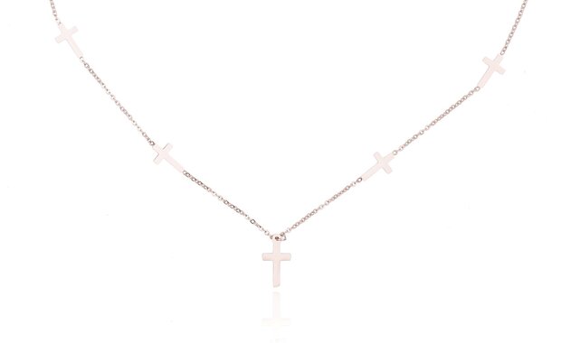 Stainless Steel Necklace With Cross / Cross