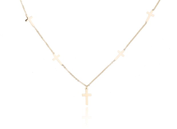 Stainless Steel Necklace With Cross / Cross