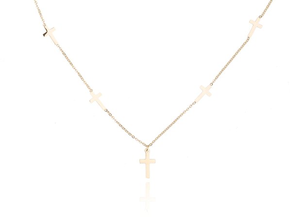 Stainless Steel Ketting Met Kruis/Cross