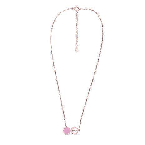 Stainless steel chain with crystal stone - Rosé