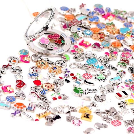 50pcs mix design various charms