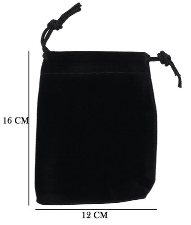Velvet Organza zakjes 12x16 cm Pak van 50 Stuks - Zwart