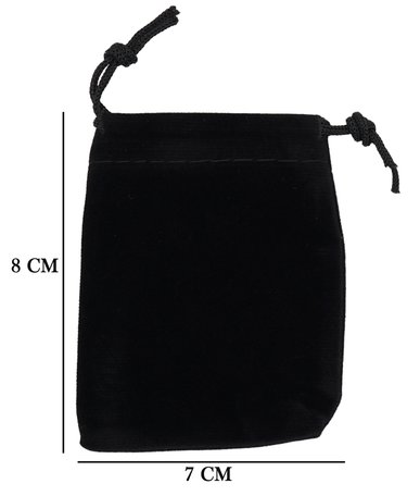 Velvet Organza zakjes 7x8 cm Pak van 50 Stuks - Zwart
