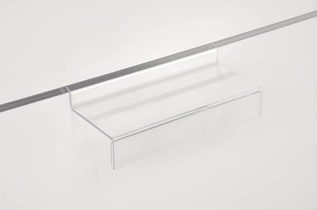 Transparant Display Lamellen wand - Slatwall Houder - Recht - (25x13,5cm)