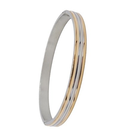 ARMBAND STAINLESS STEEL Kleur Silver & Goud