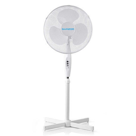 Sarzor - 130 cm Staande Ventilator met Afstelbare Hoogte & Automatische Draaistand