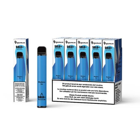 10 x Soloplus disposable Vape - Blueberry Ice - 20MG