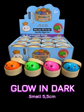 24 stuks Squishy Dumpling glow-in-dark-Small