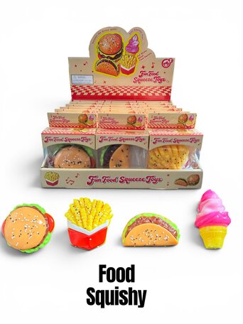 18 stuks Squishy Food