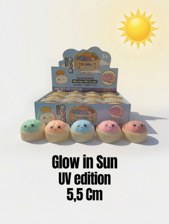 24 stuks Squishy Dumpling Glow in sun UV S
