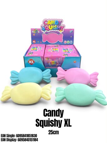 6 stuks Squishy XL Candy 25cm TB Fun