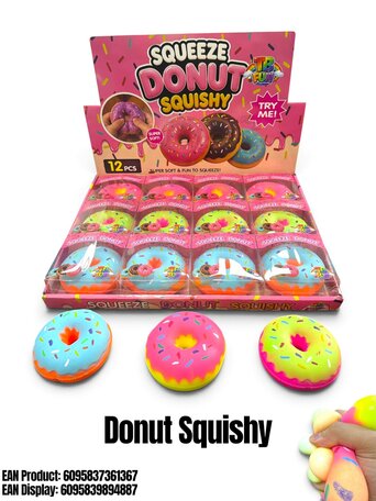 12 stuks squishy Donut  TB Fun
