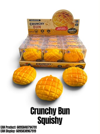 12 stuks Crunchy Bun Squishy TB Fun