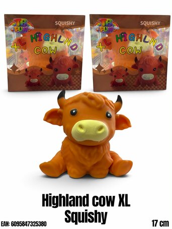 24 stuks squishy Highland Cow XL TB Fun