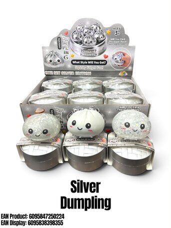 12 stuks Squishy Dumpling Silver Edition