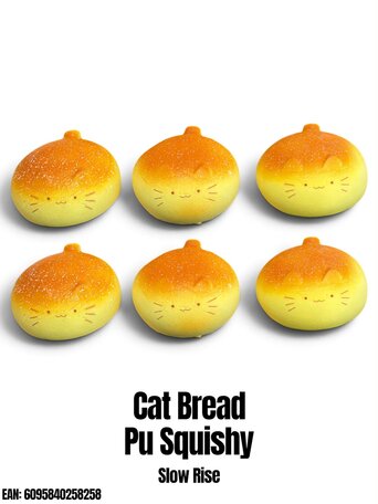 25 stuks Cat Bread PU Squishy Slow rise