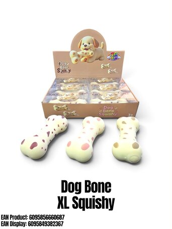 6 stuks Squishy XL Dog Bone TB Fun